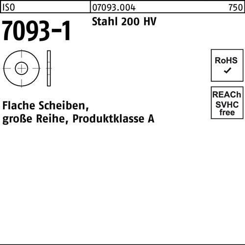 Unterlegscheibe ISO 7093-1 3 Stahl 200 HV 10000 Stück