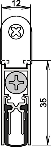 athmer Türdichtung Doppeldicht M-12/35 1-392 1-s.L.1083mm Alu.silberf.HLT - 1-392-1085