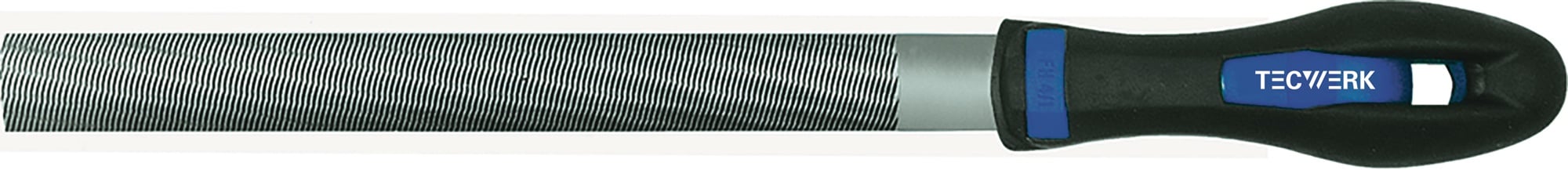Werkstattfeile DIN 7261 L.150mm Q.16x5mm Hieb 2 Halbrund 2K-Ergo TECWERK