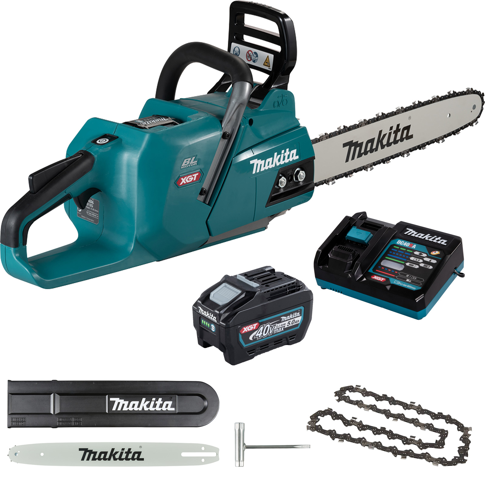 Makita UC012GT101 Akku-Kettensäge 40V max. / 1x 5,0 Ah + Ladegerät