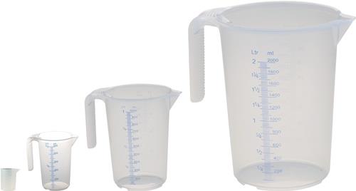 Messkannenset PP transp.Griff offen HÜNERSDORFF
