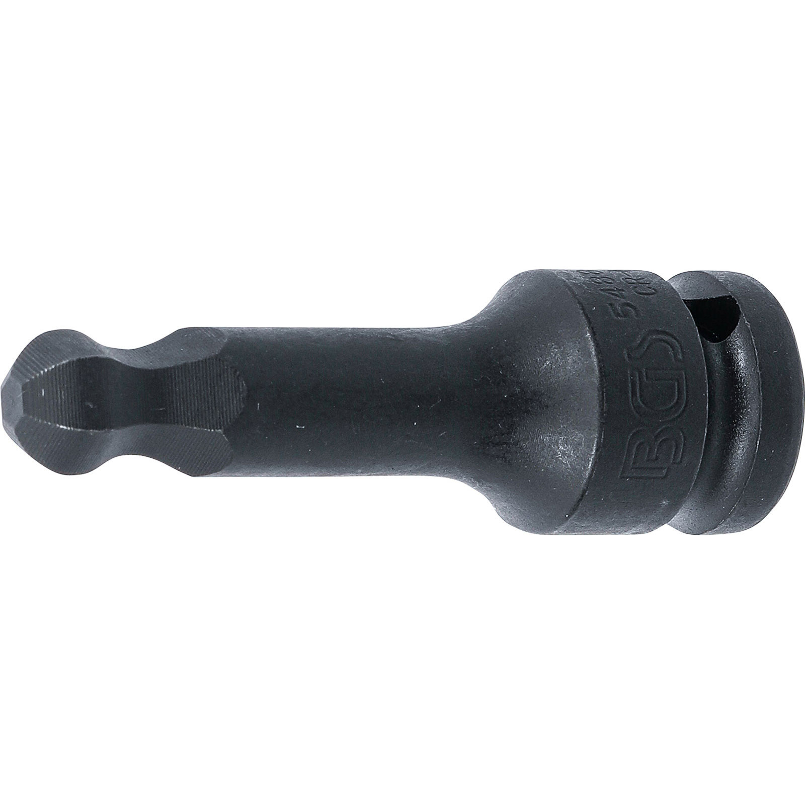 BGS Kraft-Bit-Einsatz Länge 75 mm Antrieb Innenvierkant 12,5 mm (1/2") Innensechskant mit Kugelkopf 12 mm - 5488-12