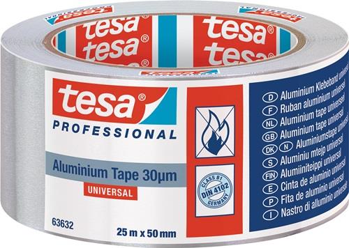 Tesa Aluminiumklebeband Universal 63632 mit Liner 25 m - 63632-00001-00