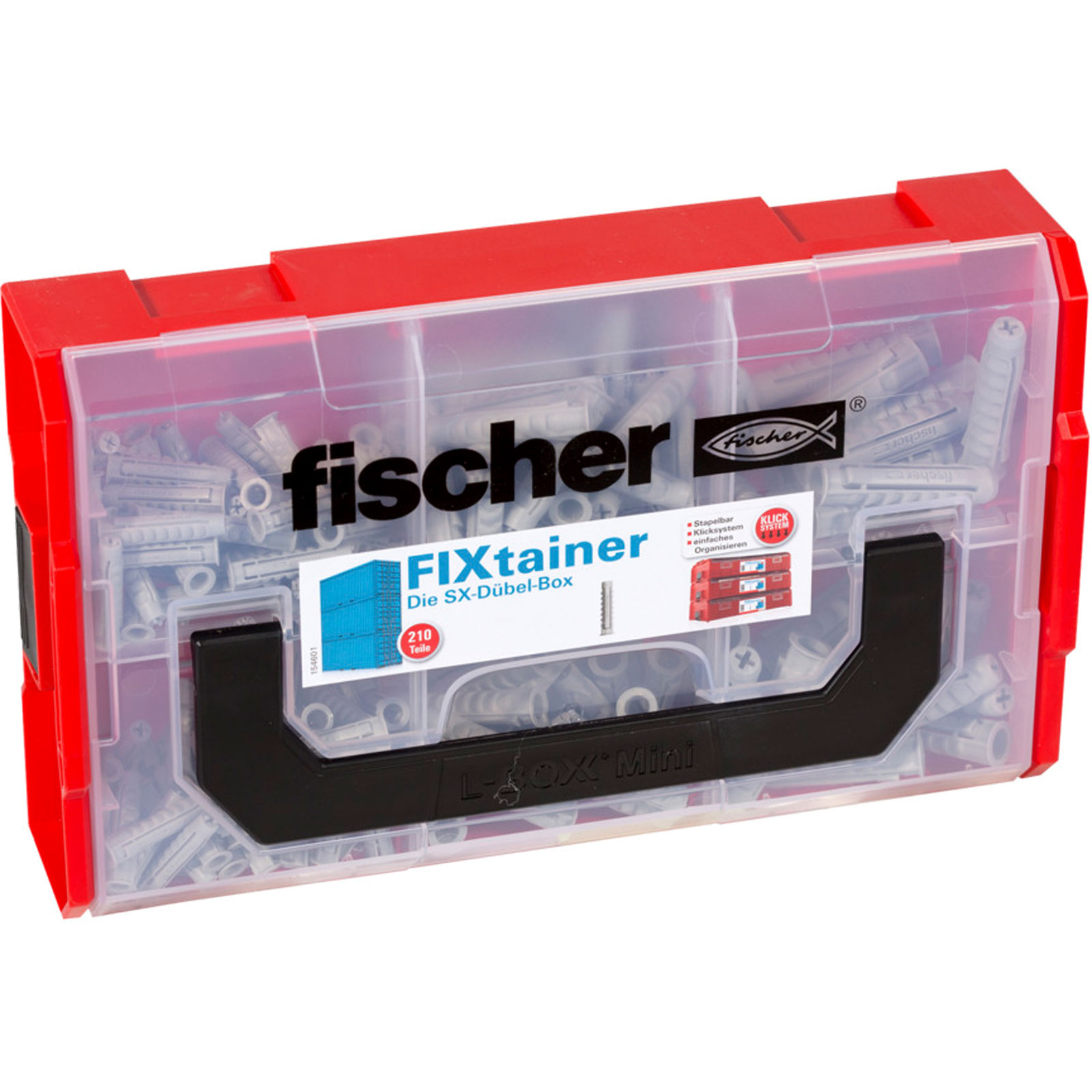 Fischer FixTainer SX-Dübel-Box (210 Teile) - 532892 Auslauf