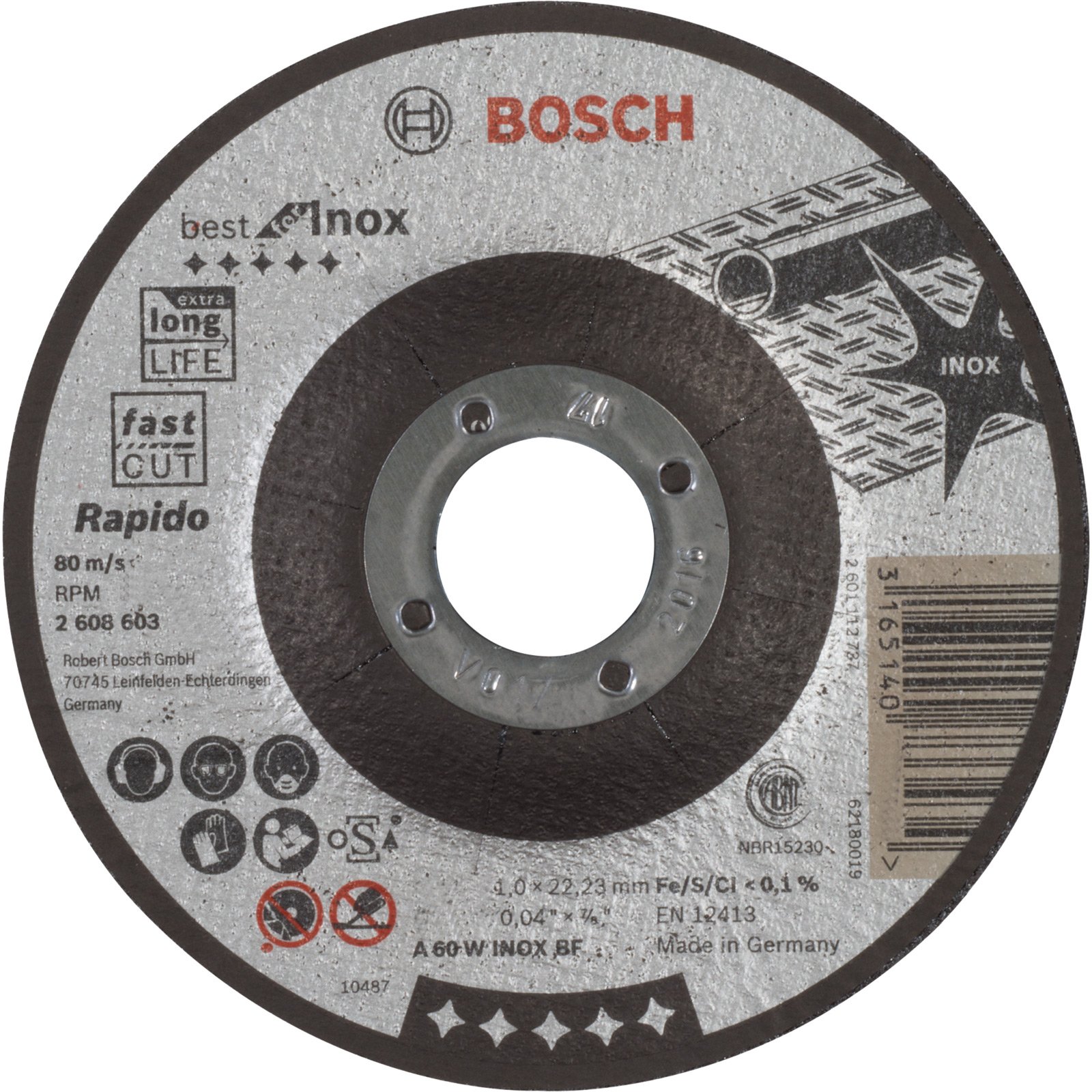 Bosch Trennscheibe gekröpft Best for Inox Rapido A 60 W INOX BF