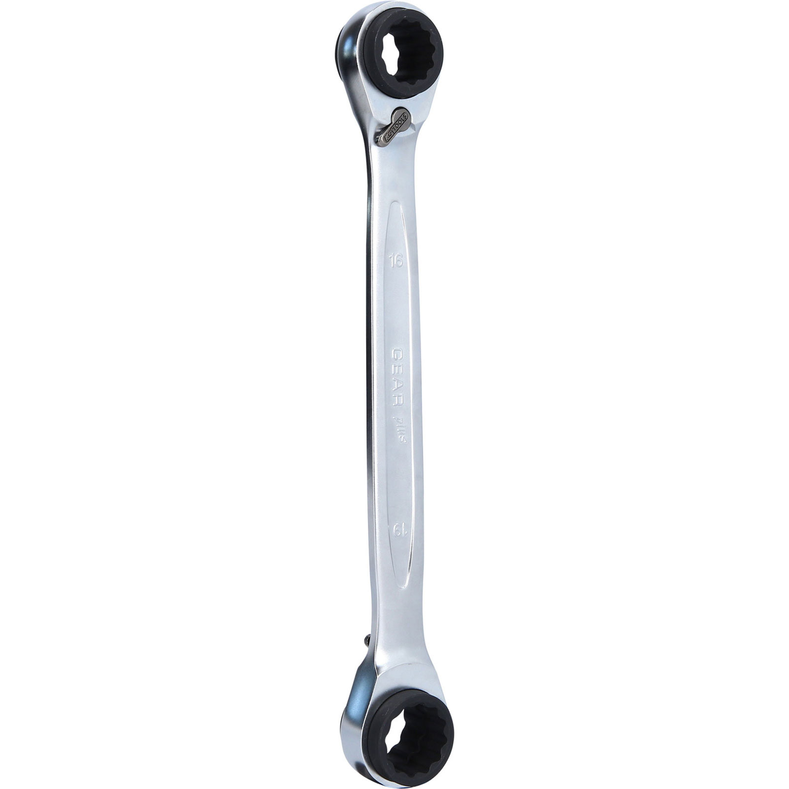 KS TOOLS 4 in 1 GEARplus umschaltbar Doppel-Ratschenringschlüssel 16 x 17 x 18 x 19 mm - 503.4546