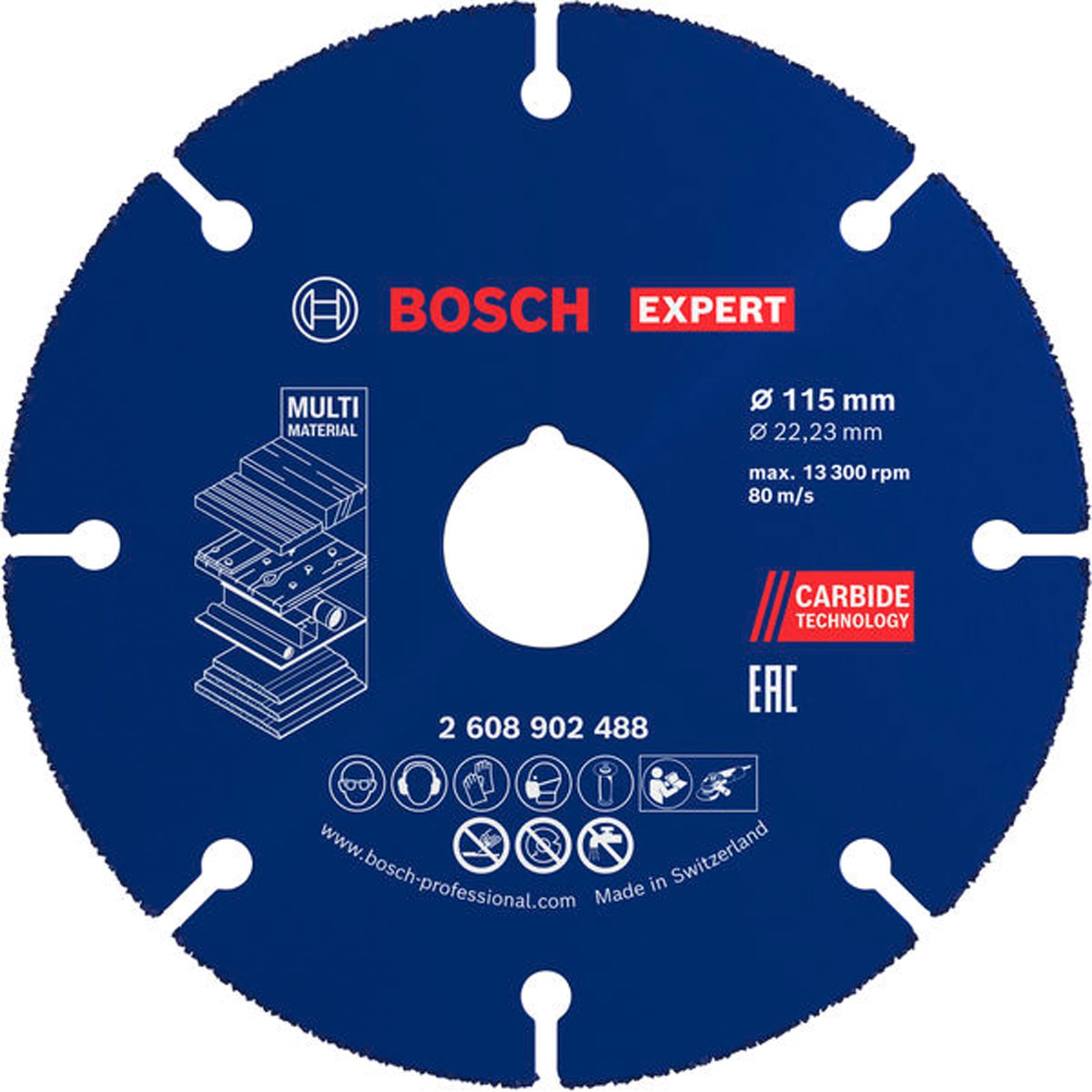 Bosch EXPERT Multi Material Carbide-Trennscheibe 115 x 22,23 mm - 2608902488
