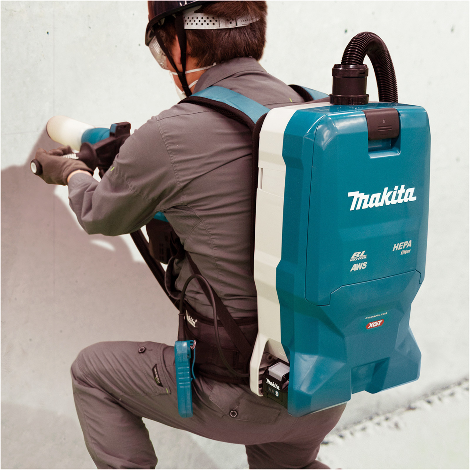 Makita Akku-Rucksackstaubsauger 40V max. mit Bluetooth Solo - VC012GZ01