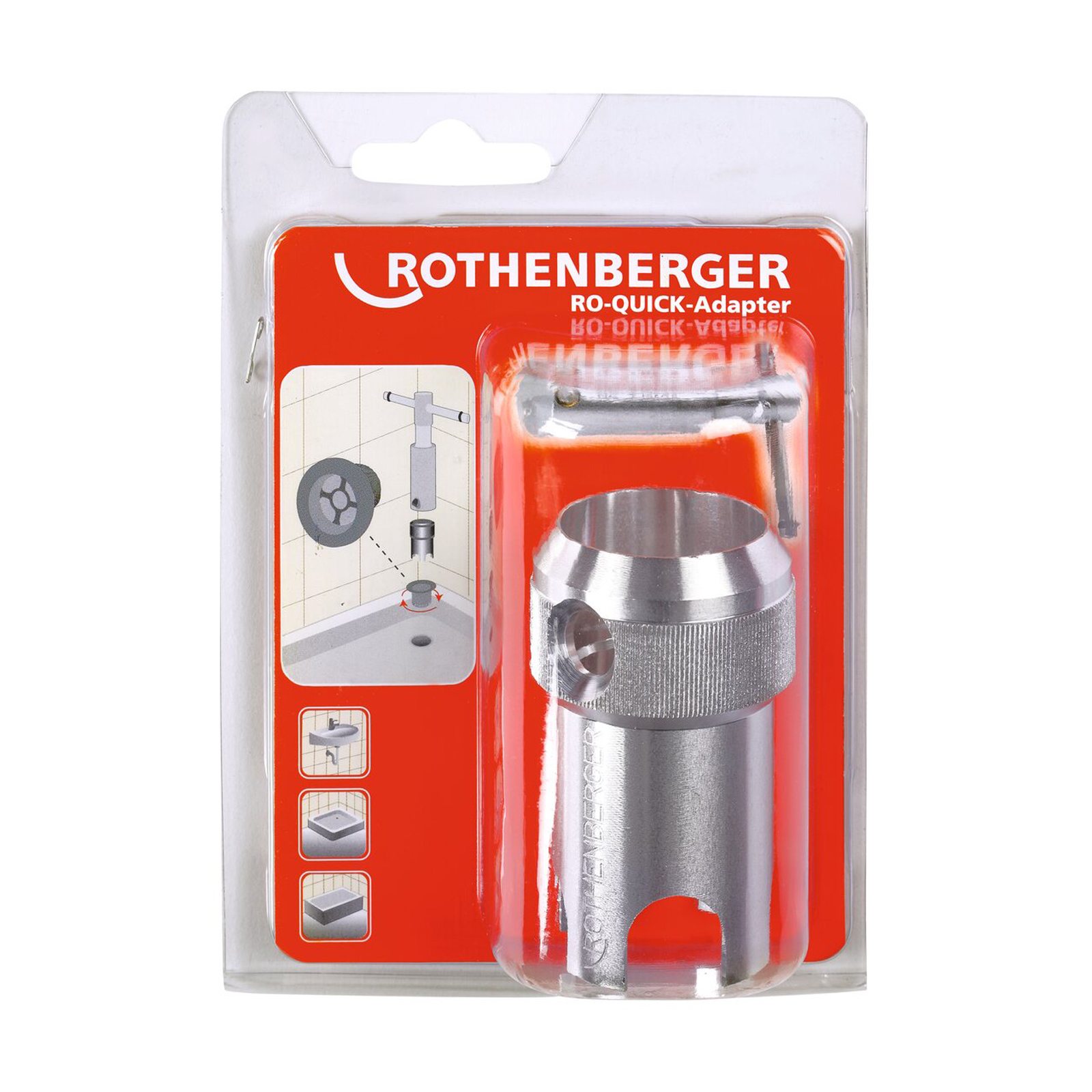 ROTHENBERGER Badewannenadapter mit Drehkreuz für RO-QUICK Ventil-Einschraubwerkzeug - 70413
