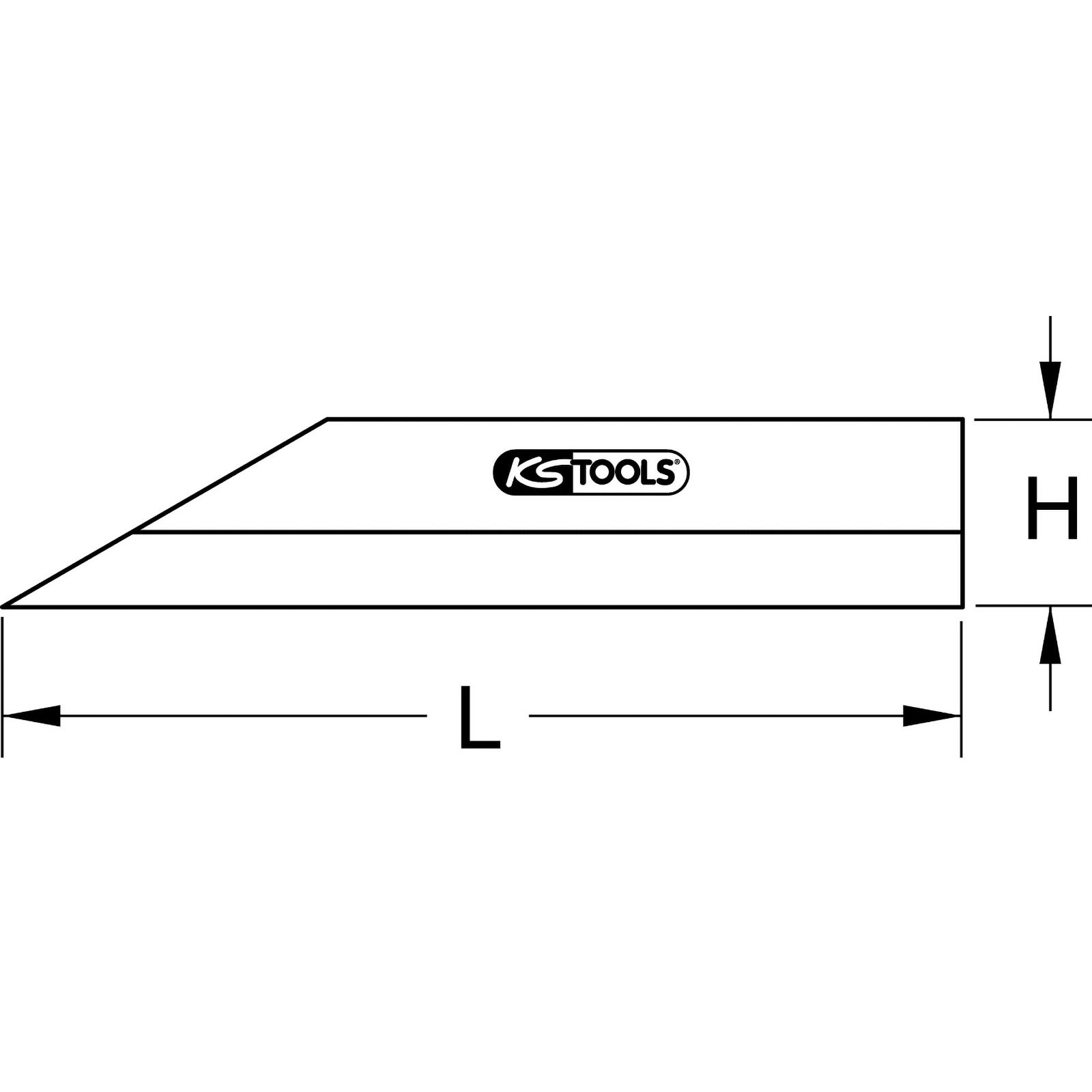 KS TOOLS Präzisions-Haarlineal 500 mm - 300.0638