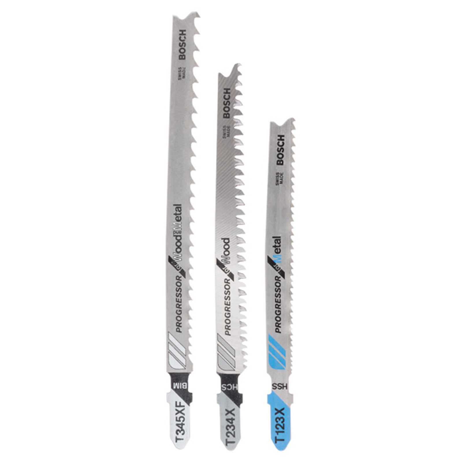 Bosch Stichsägeblatt-Set Progressor T-Schaft T 123 X; T 234 X; T 345 XF 3-tlg. - 2609256743
