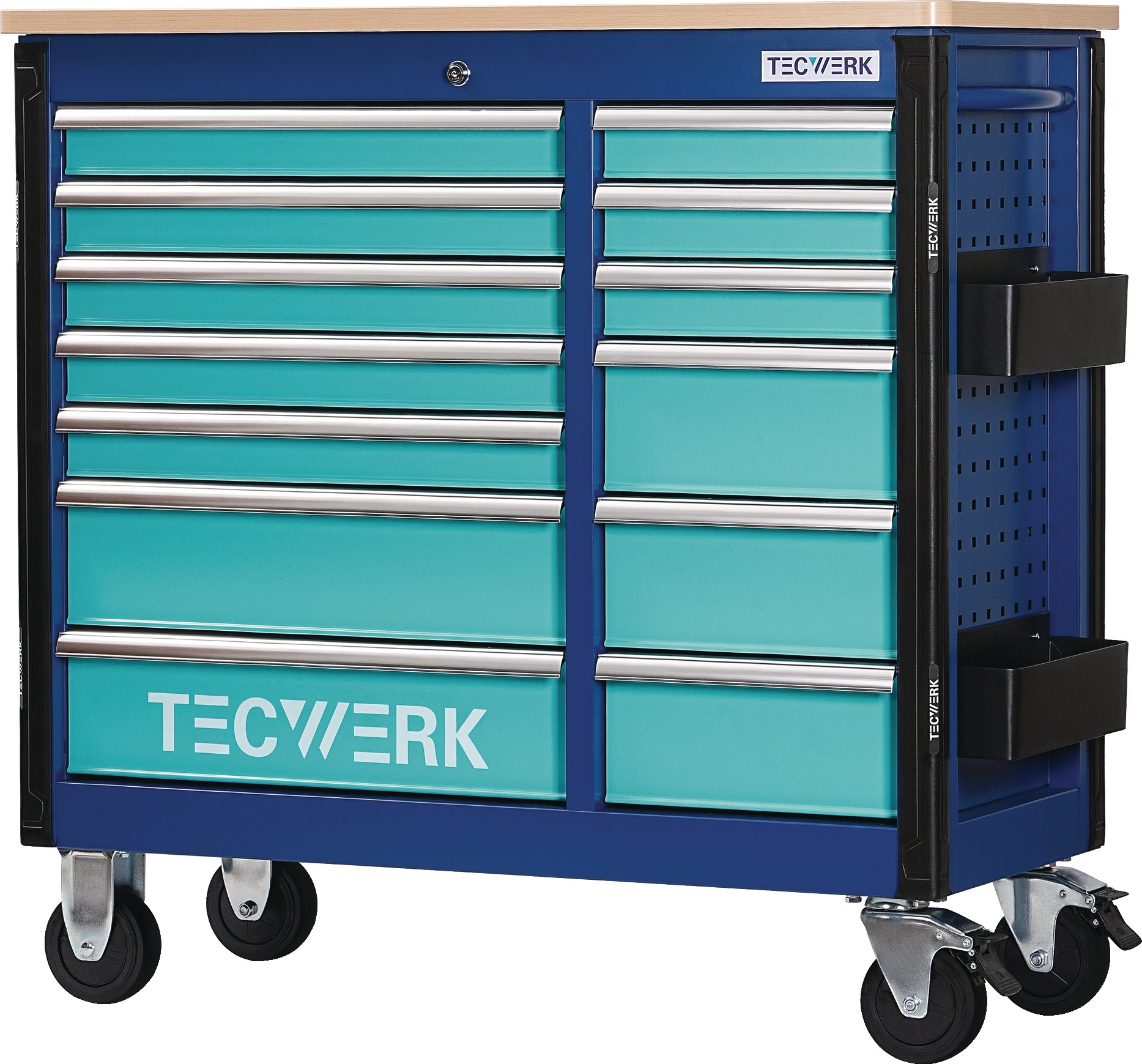 Rollwerkbank PLUS 2.0 S Außen-B1150xT500xH1015mm Schubl.13 30kg 500kg TECWERK