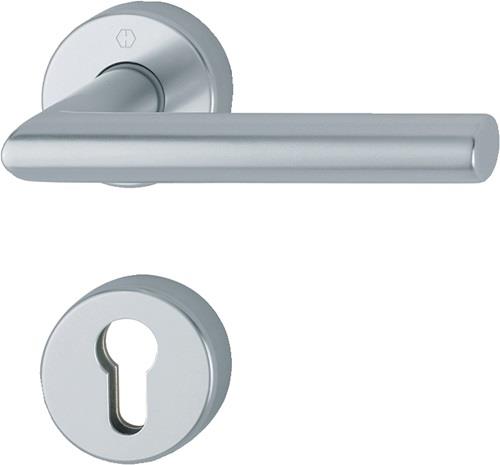 HOPPE FS-Garnitur Ams.FS-1400/42H/42HS Alu.F1 D/D TS 40-65mm PZ rd.DIN L/R - 10726294