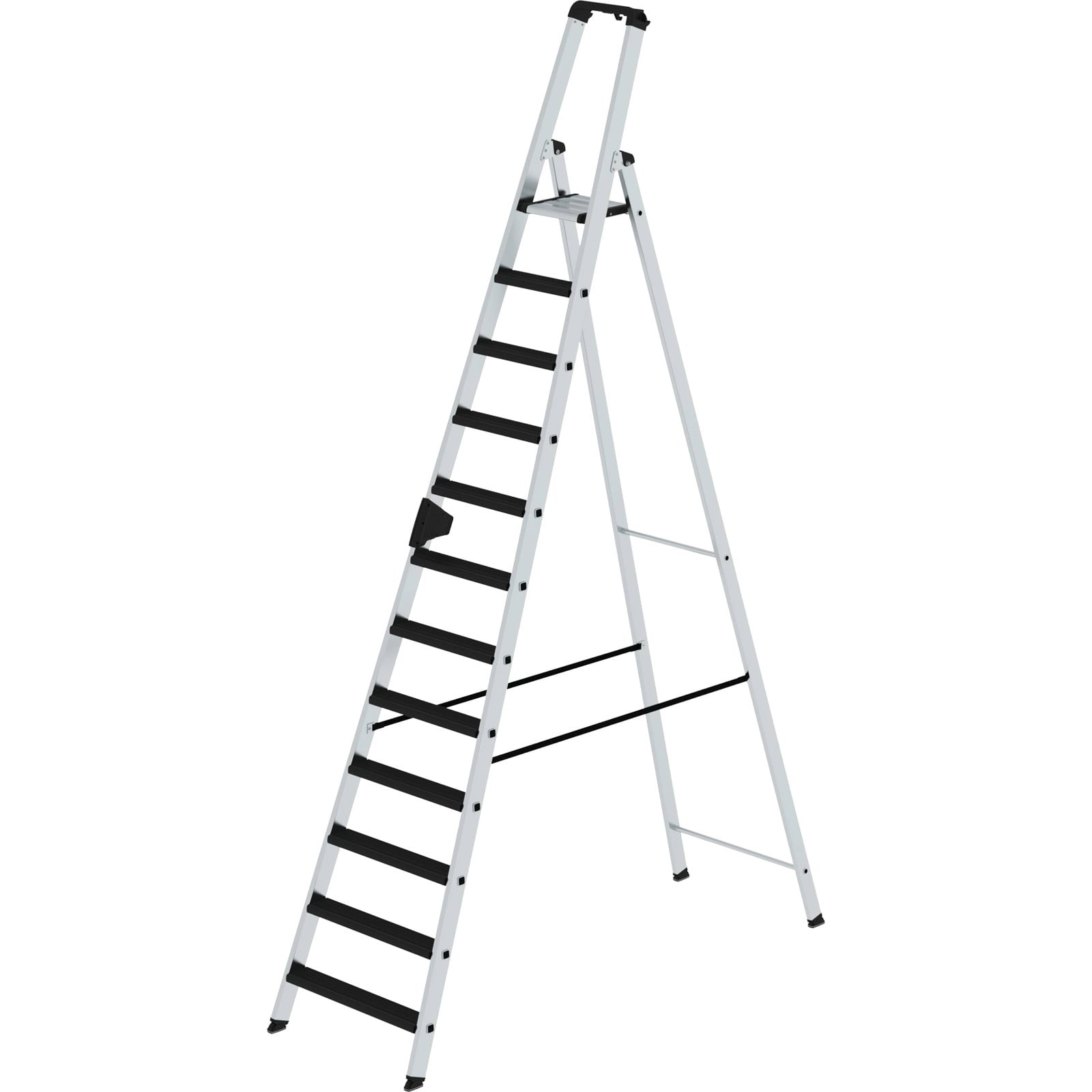 Günzburger Steigtechnik Stufen-Stehleiter einseitig begehbar mit clip-step relax 14 Stufen - 042114