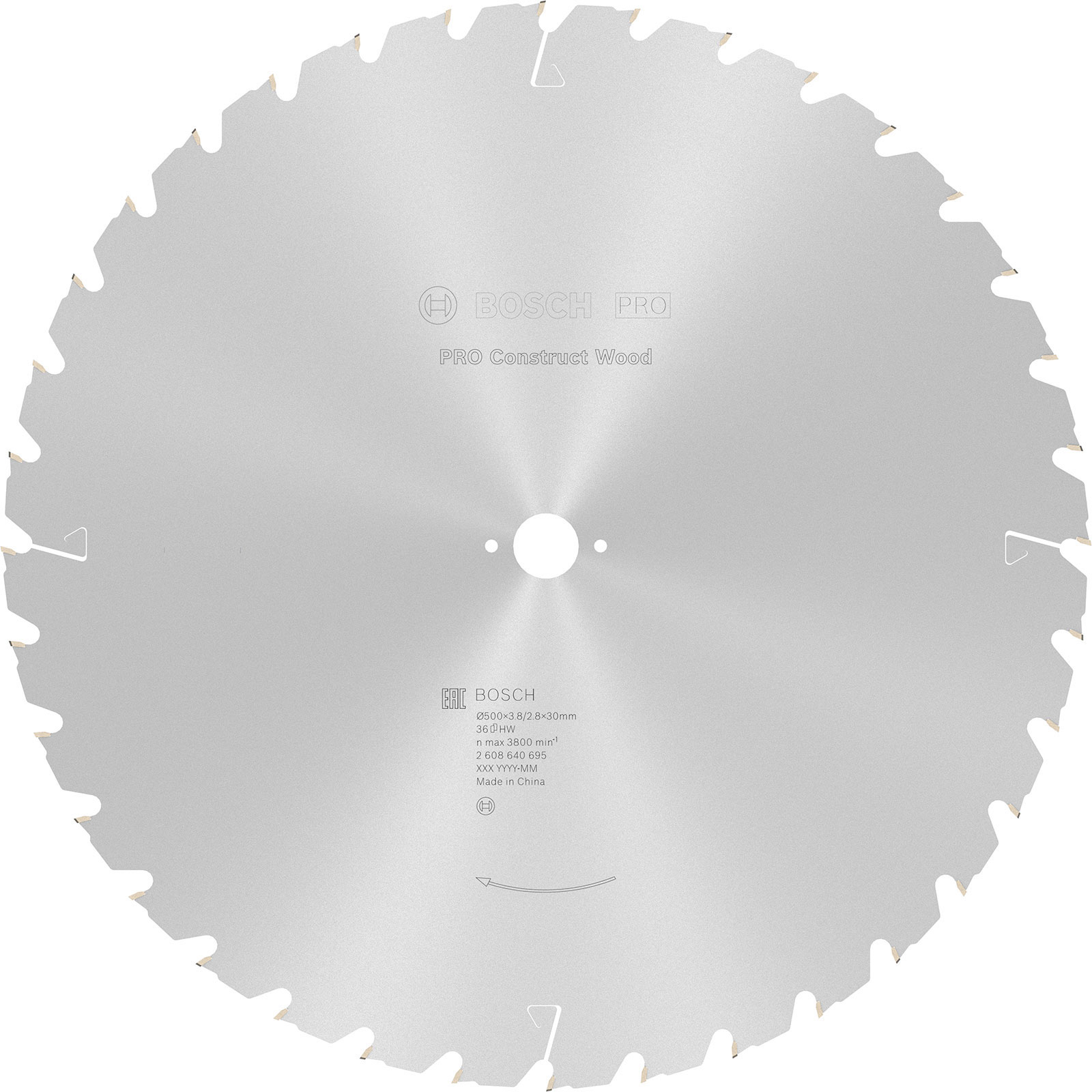 Bosch PRO Construct Wood Kreissägeblatt 500 x 3,8 x 30 mm - 2608640695