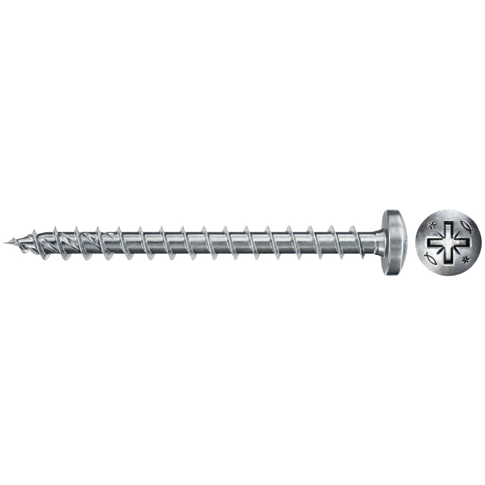 Fischer Power-Fast II FPF II PZF BC Pan Head mit Kreuzschlitz PZ3 Vollgewinde galvanisch verzinkt blau passiviert