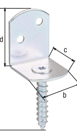 GAH Alberts Flechtzaunhalter 83 x 32 x 30 x 38 mm galvanisch gelb verzinkt L-Form - 213442