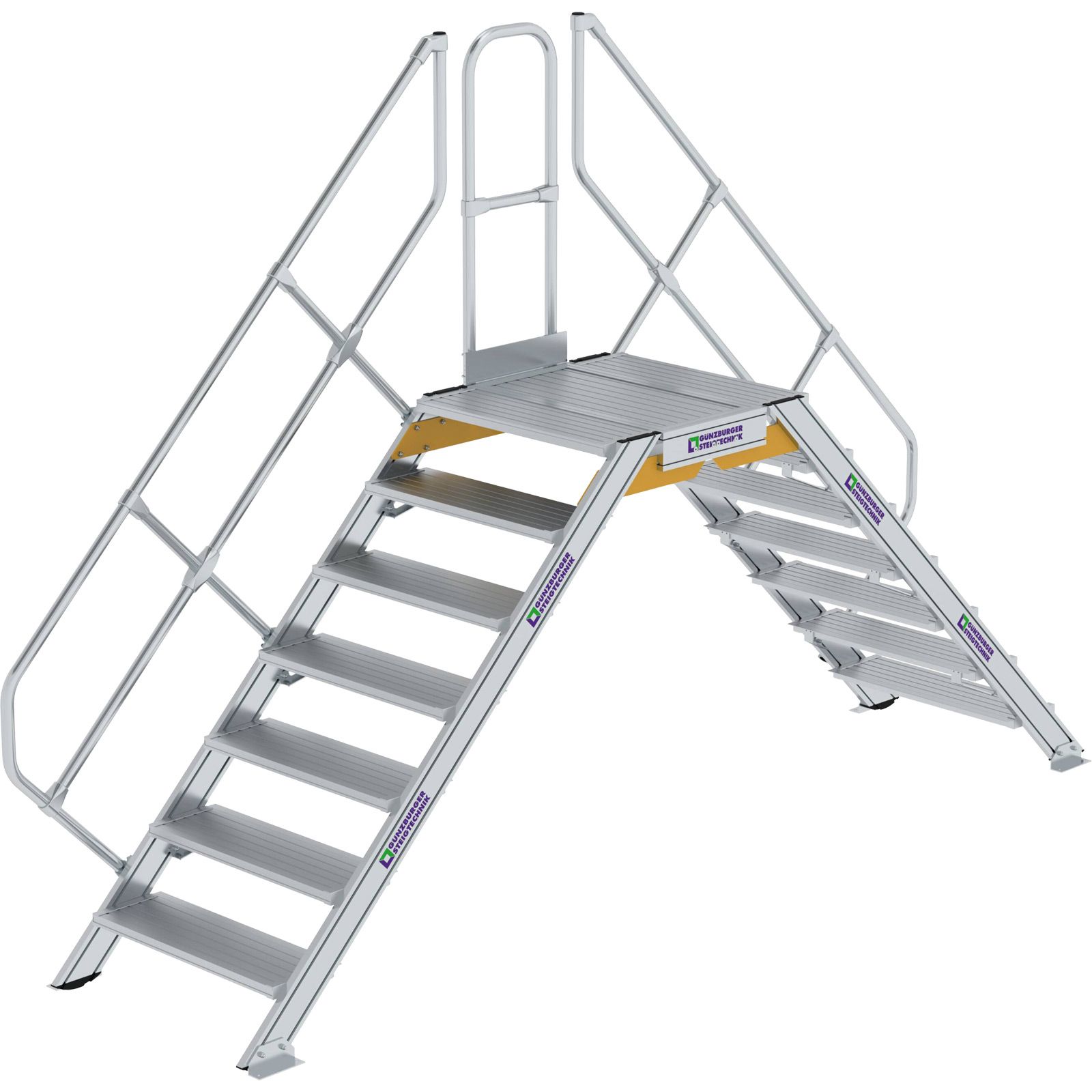 Günzburger Steigtechnik Überstieg 45° Stufenbreite 800 mm 7 Stufen - 600947