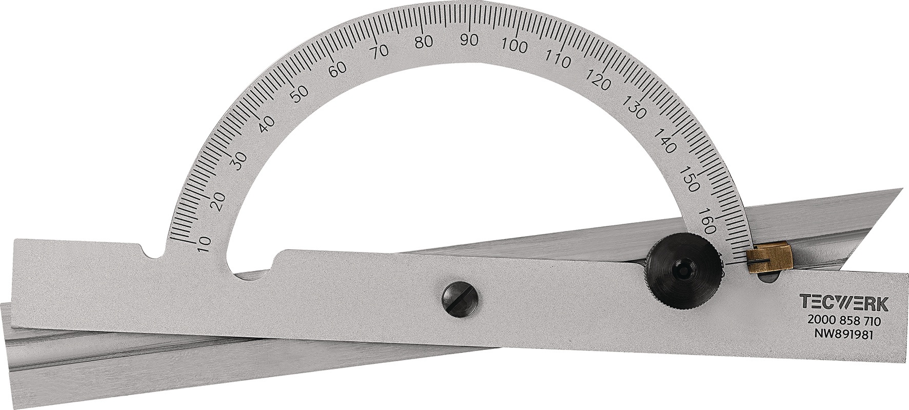Winkelmesser Gradbogen-D.100mm Schienen-L.150mm TECWERK
