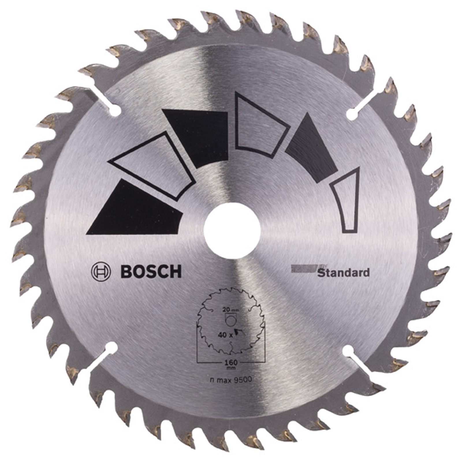 Bosch Kreissägeblatt STANDARD D= 160 mm Bohrung= 20 mm Z= 40 - 2609256811