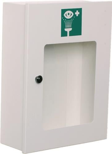 Augenspülschrank leer Stahlblech,weiß pulv.m.Sichtfenster B-SAFETY