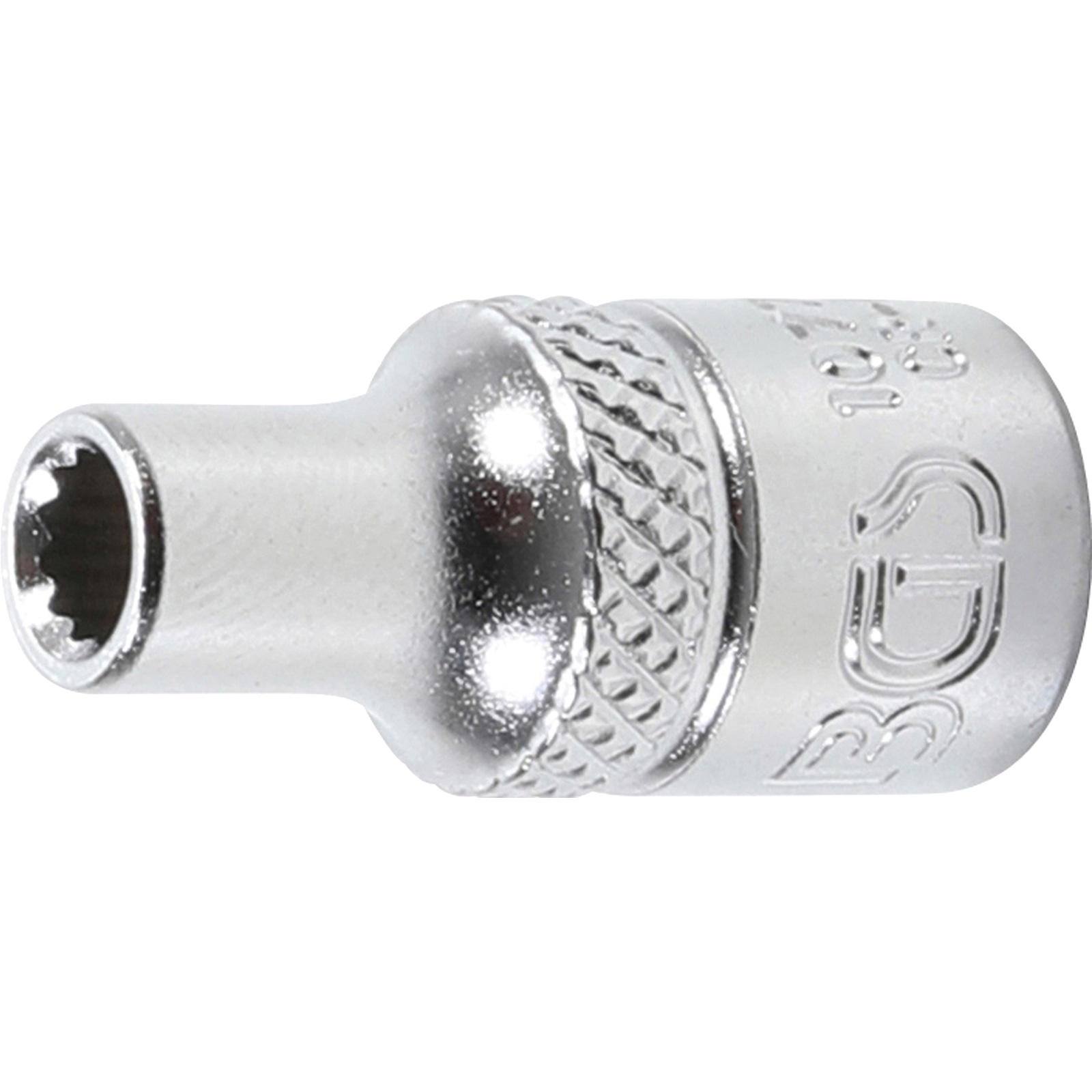 BGS Steckschlüssel-Einsatz Zwölfkant Antrieb Innenvierkant 6,3 mm (1/4") SW 4 mm - 10774