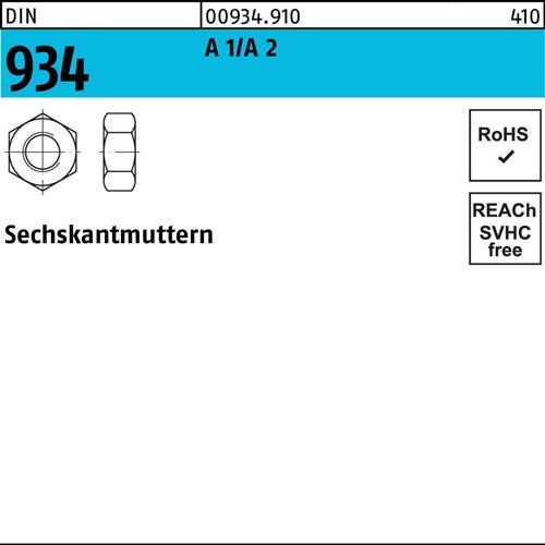 Sechskantmutter DIN 934 M2,5 A1/A2 500 Stück
