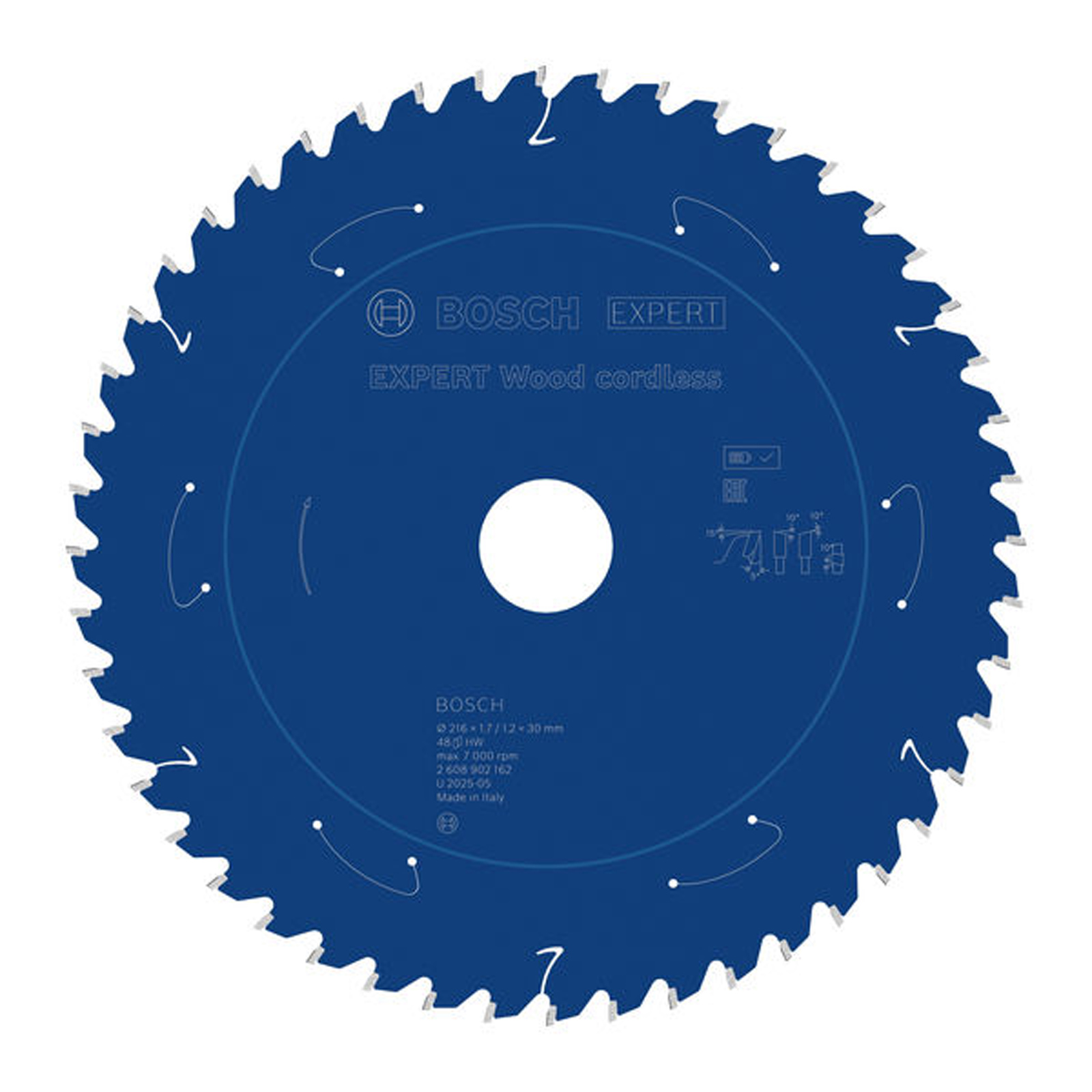 Bosch EXPERT Wood Kreissägeblatt 216x1,7x30 mm Z48, Spanwinkel 5° - 2608902162