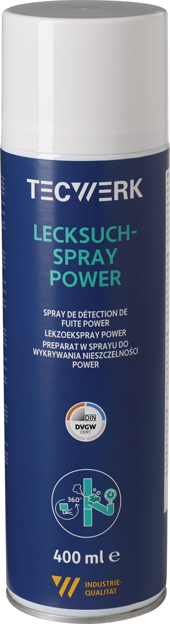 Lecksuchspray Power farblos DVGW 400ml Spraydose TECWERK