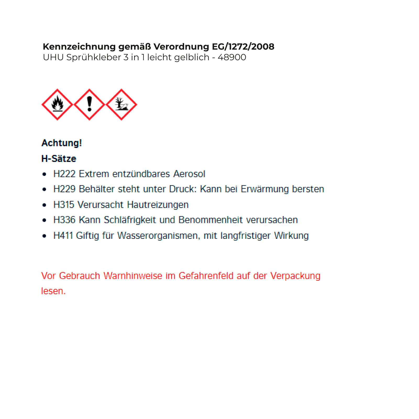 UHU Sprühkleber 3 in 1 leicht gelblich - 48900