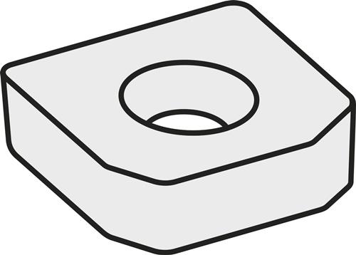 Wendeplatten-Unterlegscheibe ISO LNK 220616:GJ11 Bruttogewicht 26g Farbe Silber