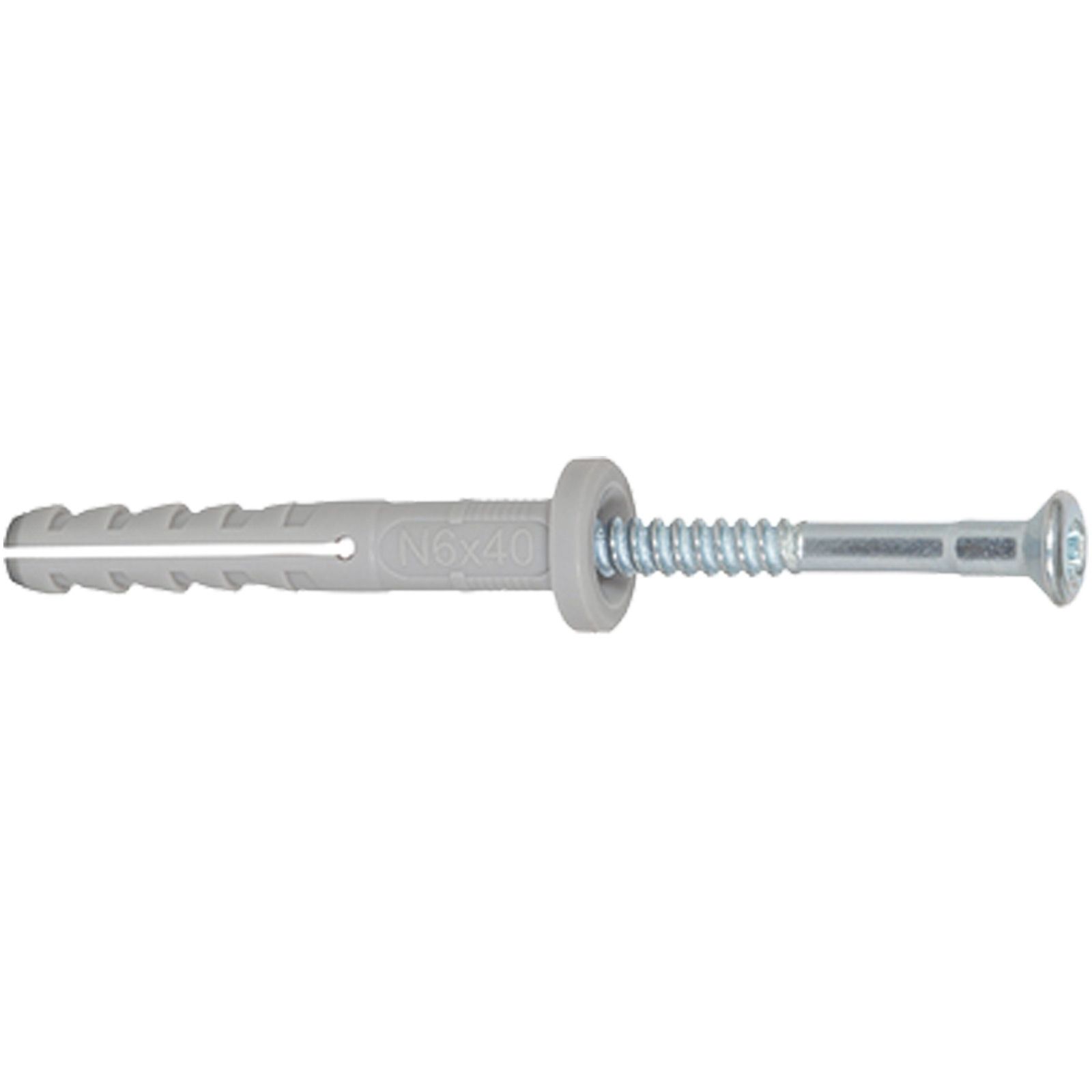 Fischer 100x Nageldübel N 8 x 60/20 F mit Nagelschraube - 513701