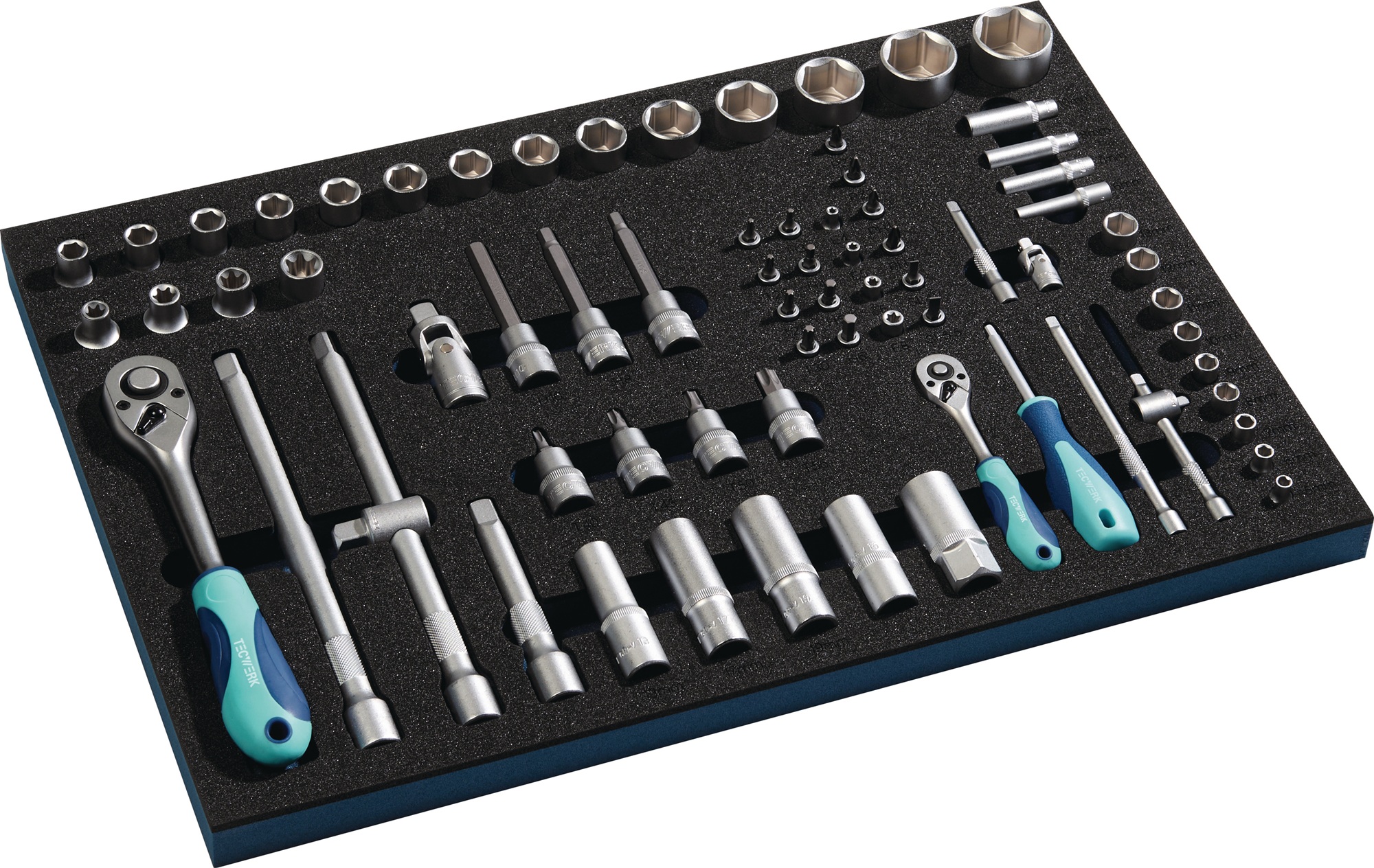 Werkzeugmodul 71-tlg.3/3-Modul Steckschlü.TECWERK