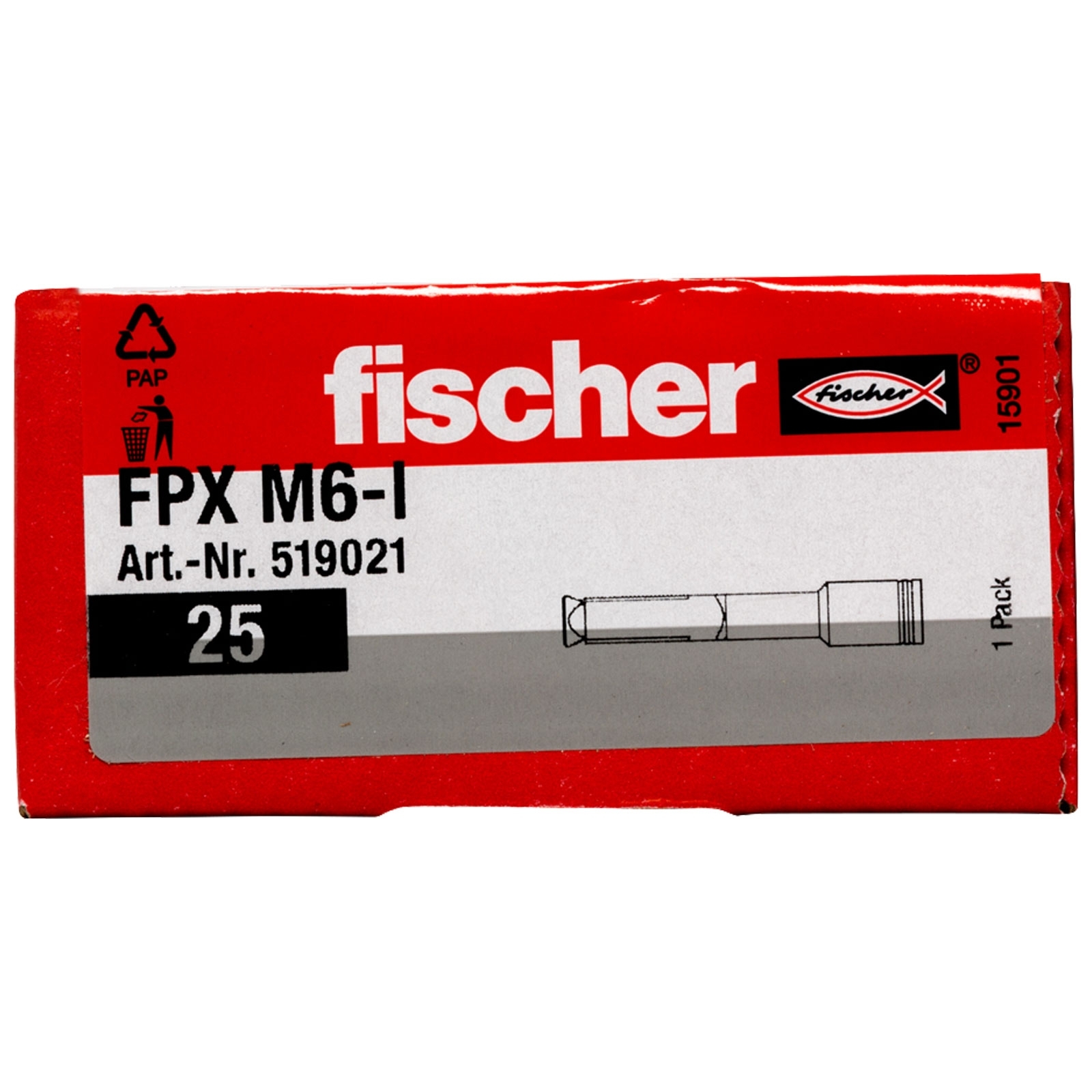 Fischer 25x Porenbetonanker FPX M12 I - 519024