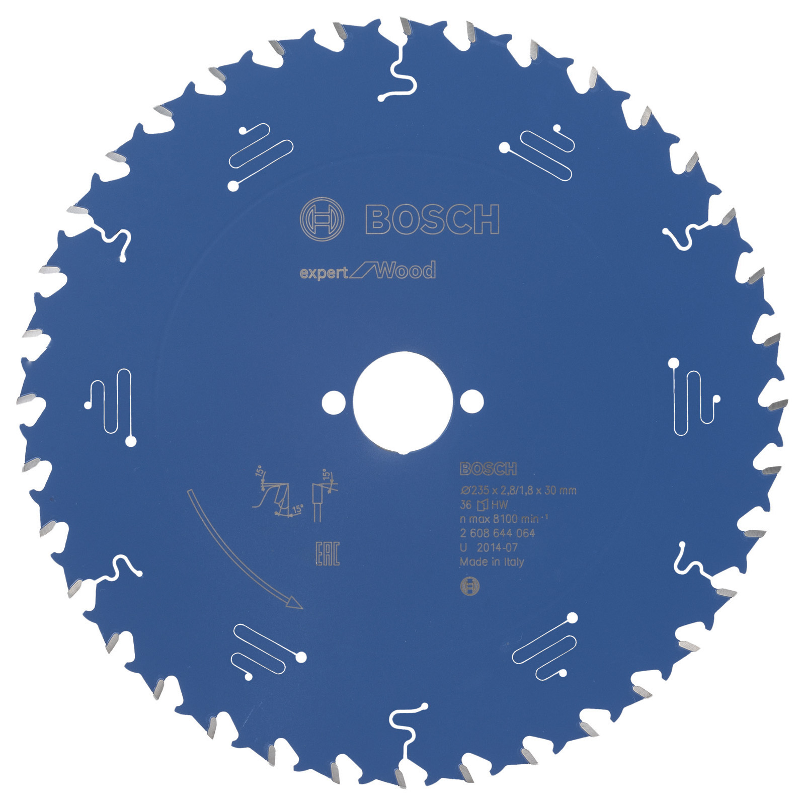 Bosch Kreissägeblatt Expert for Wood für Handkreissägen 235 x 30 x 2,8 mm 36 - 2608644064