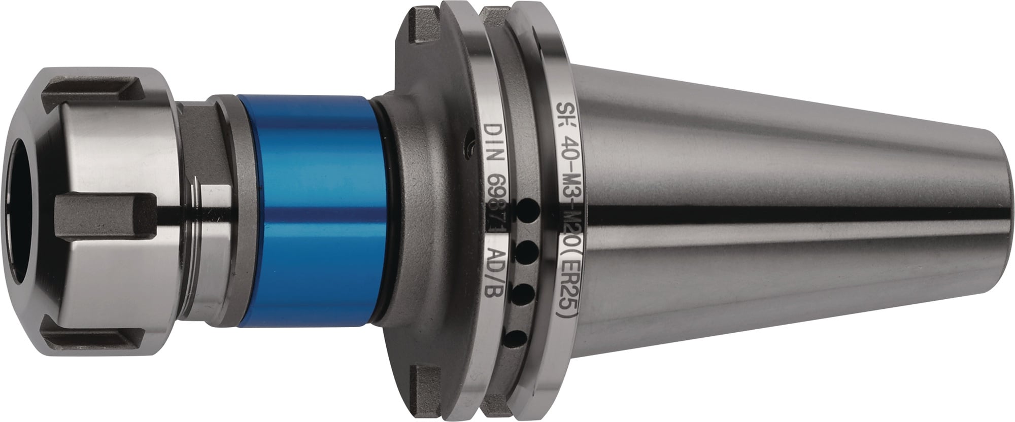 Gewindeschneidfutter Synchron DIN 69871AD/B M3-M20 SK40 A.-L.84mm TECWERK