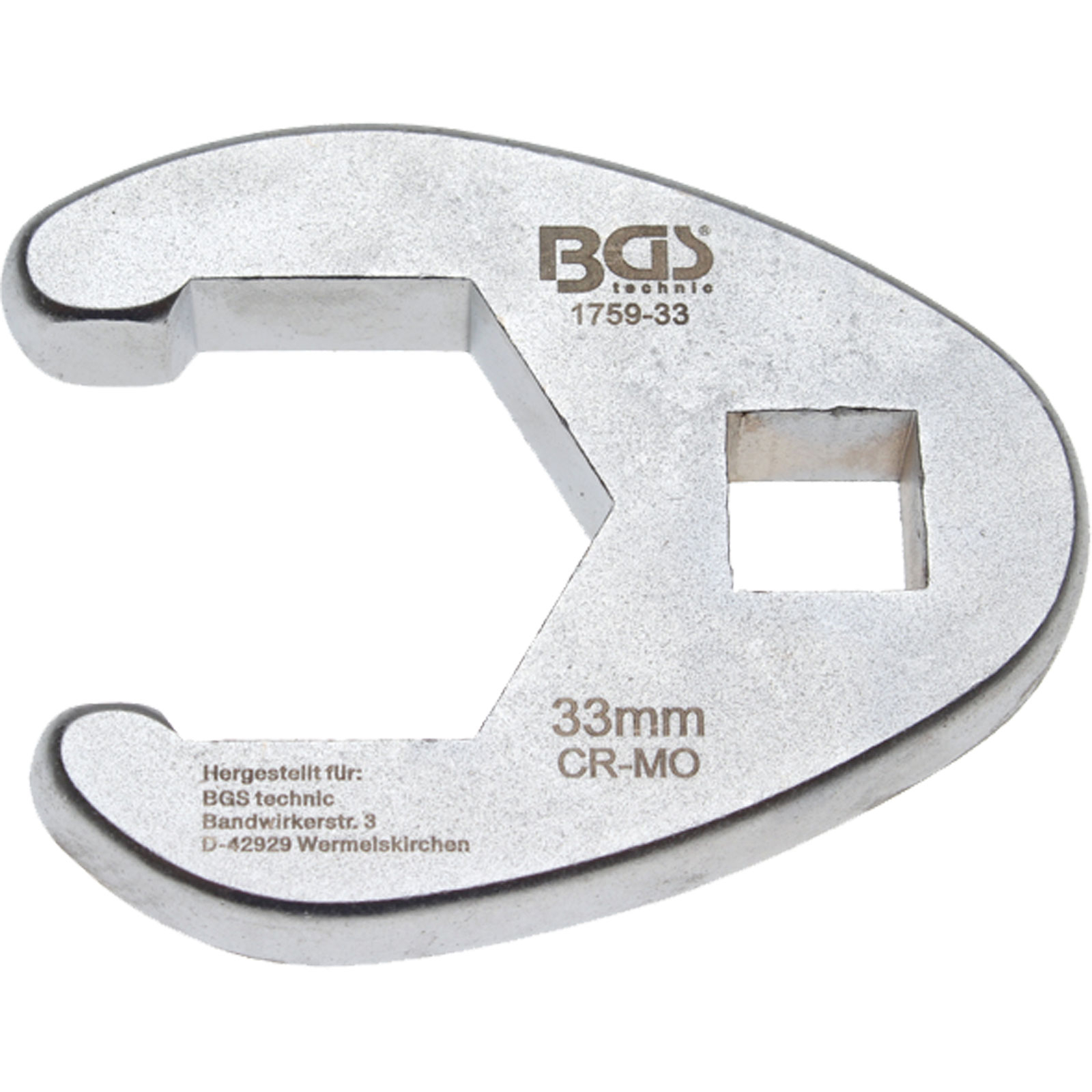 BGS Hahnenfußschlüssel Antrieb Innenvierkant 12,5 mm (1/2") SW 33 mm - 1759-33