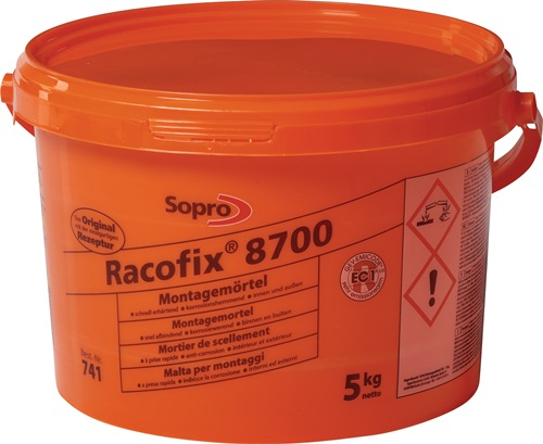 SOPRO Montagemörtel Racofix 8700 1:3 Raumteile (Wasser/Mörtel) 5kg Eimer - 74143