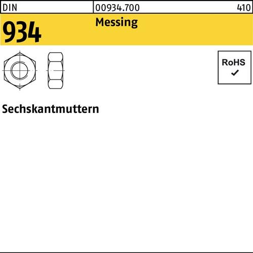 Sechskantmutter DIN 934 M8 Messing 1000 Stück