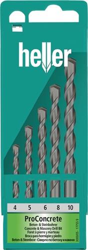 heller Beton-/Steinbohrersatz ISO5468 5tlg. - 17755