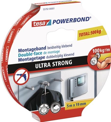 Montageband Powerbond Ultra Strong 55792 weiss L.5m B.19mm Rl.TESA