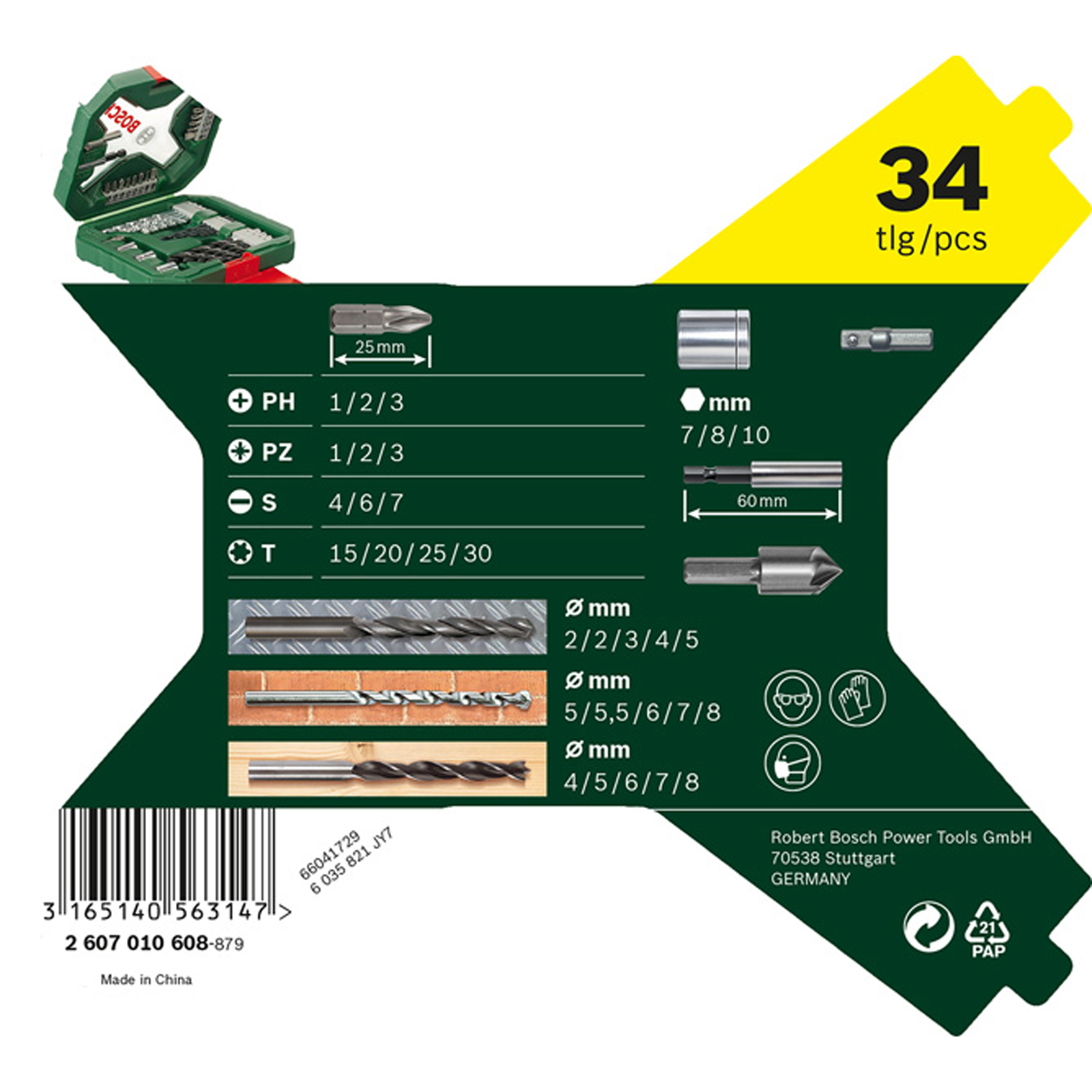Bosch X-Line Classic Bohrer- und Schrauber-Set 34-teilig - 2607010608