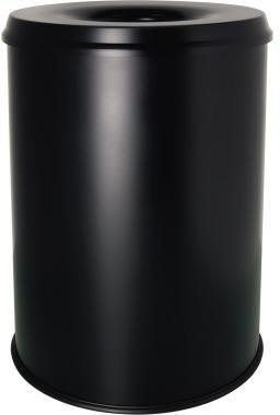 helit Papierkorb H2515495 15l rund Metall schwarz