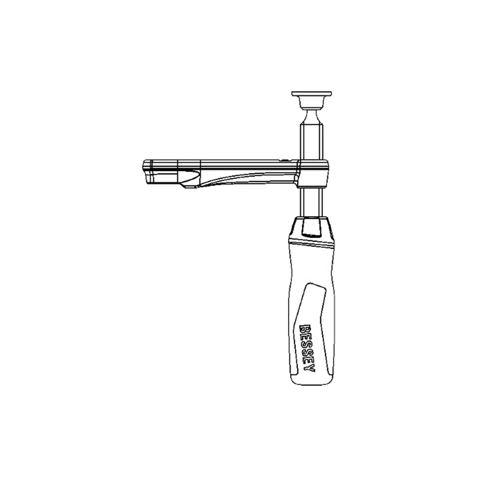 Bessey Gleitbügel kpl. mit 2K-Griff für Ganzstahlschraubzwinge GZ25 (Auslad. 120 mm) - 3101835