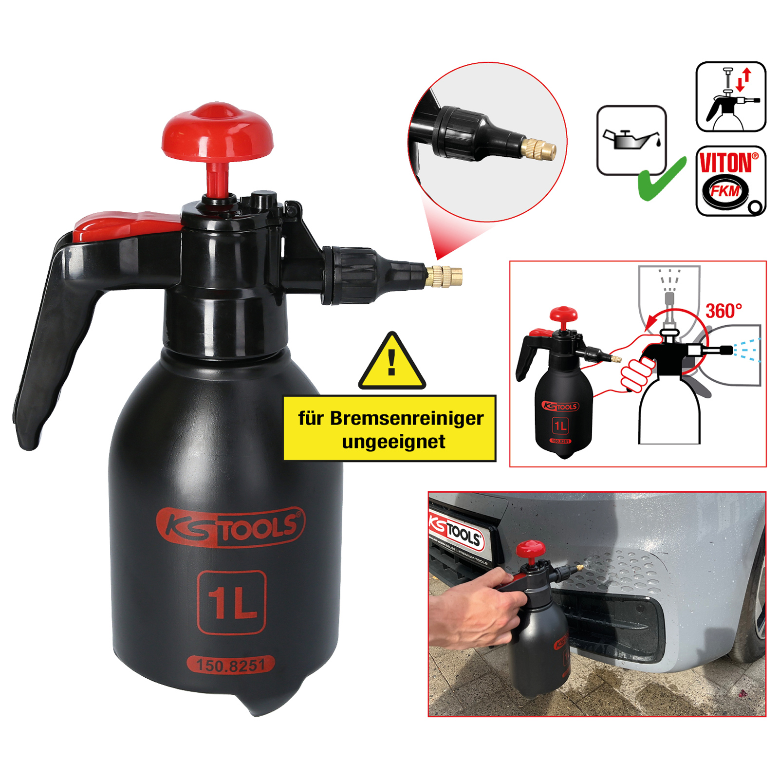 KS TOOLS Universal-Druck-Zerstäuber 1 l - 150.8251
