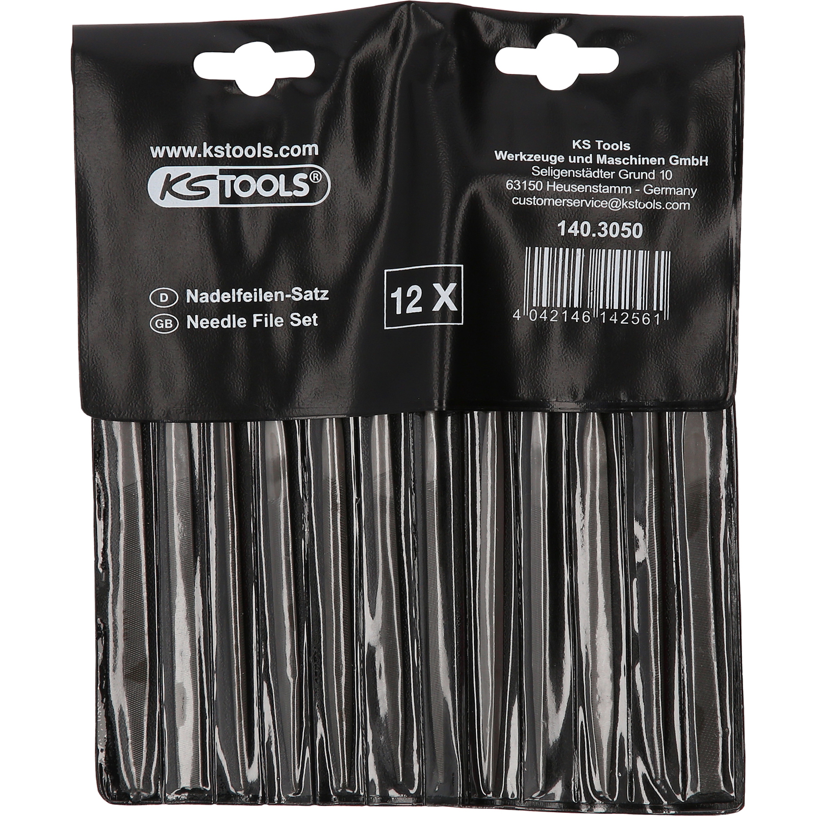 KS TOOLS Nadelfeilen-Satz mit Kunststoffheft 12tlg. - 140.3050
