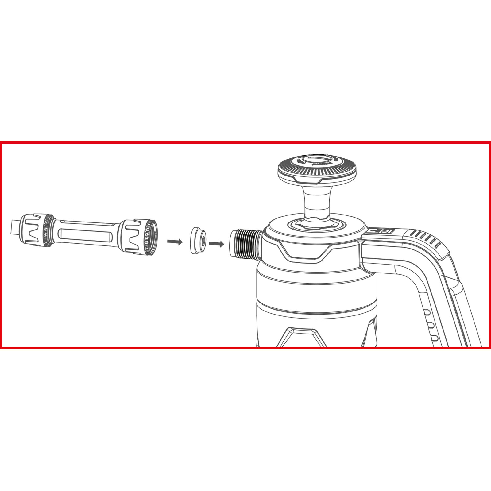 KS TOOLS Druck-Pump-Schaum-Sprüher (Schäumer), 1,5 l - 150.8271