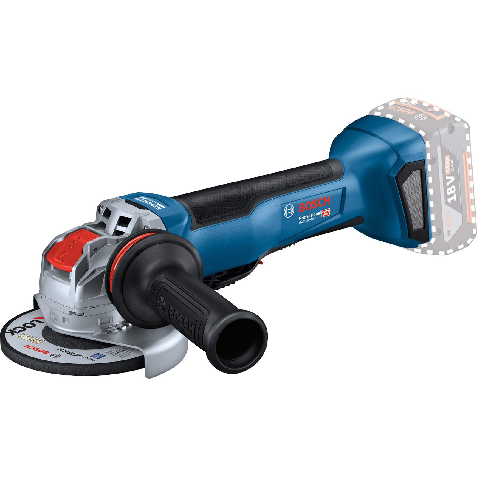 Bosch Akku-Winkelschleifer mit X-LOCK GWX 18V-10 P Ø 125 mm Solo - 06019J4200
