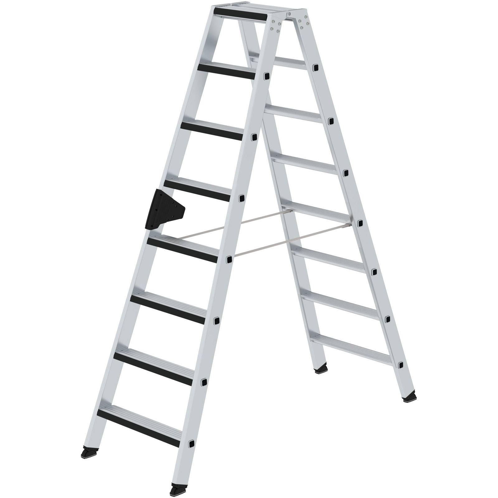 Günzburger Steigtechnik Stufen-Stehleiter beidseitig begehbar mit clip-step relax 2 x 8 Stufen - 042216