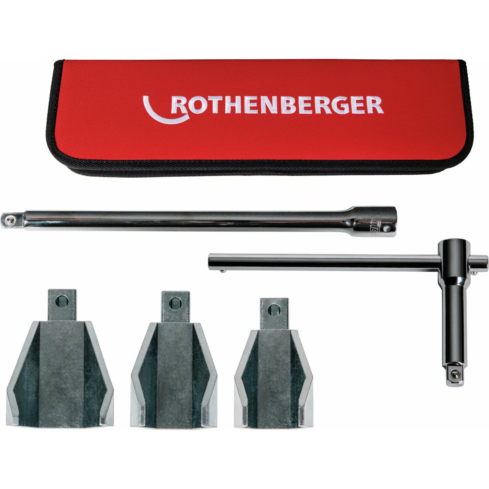 ROTHENBERGER Standhahnmuttern-Set, SW32-47, mit Griff und Verlängerung - 100110